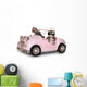 Maincoon Kittens Driving Convertible Wall Decal