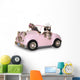 Maincoon Kittens Driving Convertible Wall Decal