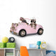 Maincoon Kittens Driving Convertible Wall Decal