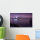 boston skyline night violet Wall Mural
