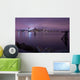 boston skyline night violet Wall Mural
