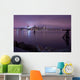 boston skyline night violet Wall Mural