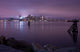 boston skyline night violet Wall Mural