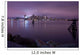 boston skyline night violet Wall Mural