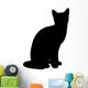 Cat Illustration Silhouette Wall Decal