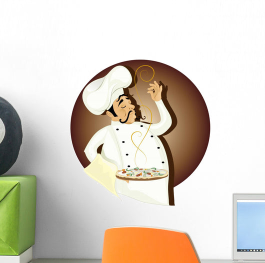 Chef with pizza Wall Decal