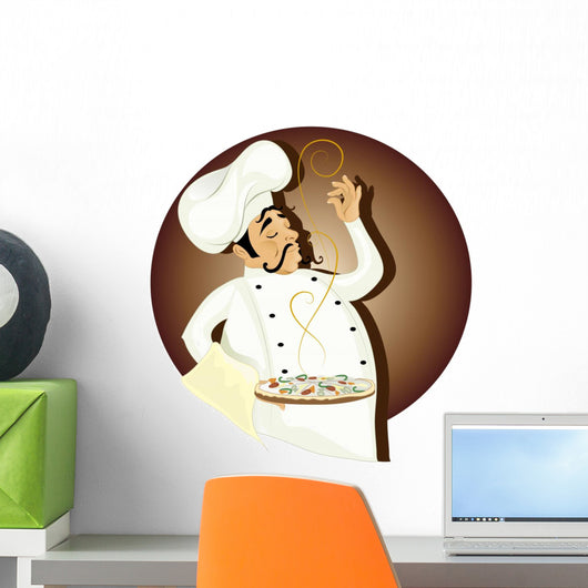 Chef with pizza Wall Decal