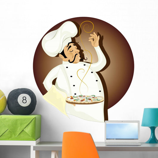 Chef with pizza Wall Decal