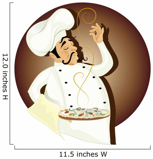 Chef with pizza Wall Decal
