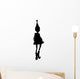 Christmas Elf Silhouette Illustration Wall Decal