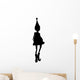 Christmas Elf Silhouette Illustration Wall Decal