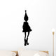 Christmas Elf Silhouette Illustration Wall Decal