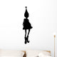 Christmas Elf Silhouette Illustration Wall Decal