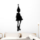 Christmas Elf Silhouette Illustration Wall Decal