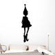 Christmas Elf Silhouette Illustration Wall Decal