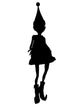 Christmas Elf Silhouette Illustration Wall Decal