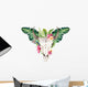 Tropical Boho Floral Skull Wall Decal