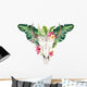 Tropical Boho Floral Skull Wall Decal