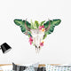 Tropical Boho Floral Skull Wall Decal