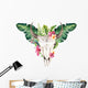 Tropical Boho Floral Skull Wall Decal