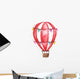 Watercolor Red & White Hot Air Balloon Wall Decal
