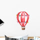Watercolor Red & White Hot Air Balloon Wall Decal