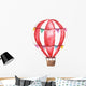 Watercolor Red & White Hot Air Balloon Wall Decal