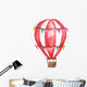 Watercolor Red & White Hot Air Balloon Wall Decal