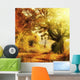 Autumn Forest with Sun Wall Mural