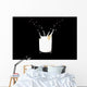 milk splashing in a glass Wall Mural