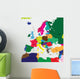 Political Map of Europe Wall Mural