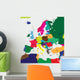 Political Map of Europe Wall Mural