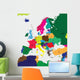 Political Map of Europe Wall Mural
