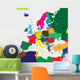 Political Map of Europe Wall Mural
