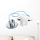 Stethoscope with Tooth Wall Decal