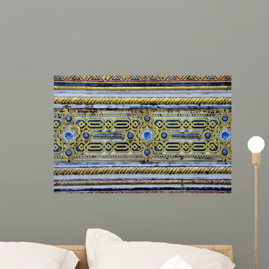 Moorish Gold Arabesque Wall Mural