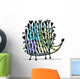 Floral Hedgehog Wall Decal