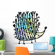 Floral Hedgehog Wall Decal