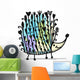 Floral Hedgehog Wall Decal