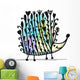 Floral Hedgehog Wall Decal
