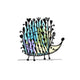 Floral Hedgehog Wall Decal