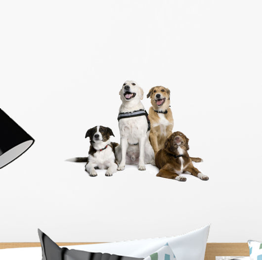 Group of Bastard Dogs Sitting Wall Decal