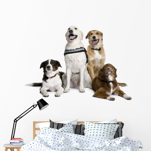 Group of Bastard Dogs Sitting Wall Decal