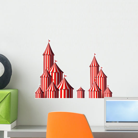 Circus Tent Design Element Wall Decal Sticker Set