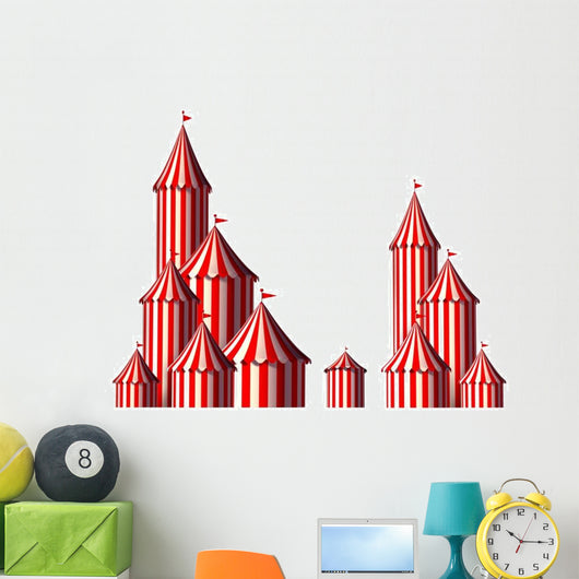 Circus Tent Design Element Wall Decal Sticker Set