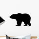 silhouette bear isolated on white background Wall Decal