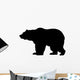 silhouette bear isolated on white background Wall Decal