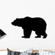 silhouette bear isolated on white background Wall Decal