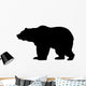 silhouette bear isolated on white background Wall Decal