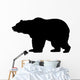 silhouette bear isolated on white background Wall Decal